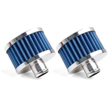 23mm Car Air Filter Universal Cold Air Intake Filter High Flow Vent Blue- 2 Pcs