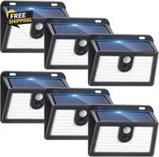 [6 Packs] Solar Motion Sensor Outdoor Lights, Super Bright Solar Lights Outdoor