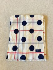Image of Joules Bnwt Bracken Print Scarf Cream & Black Polka Dot