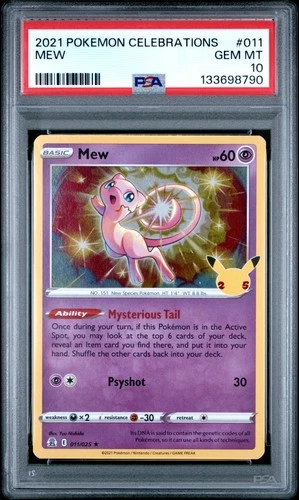 2021 POKEMON CELEBRATIONS #011 MEW PSA 10