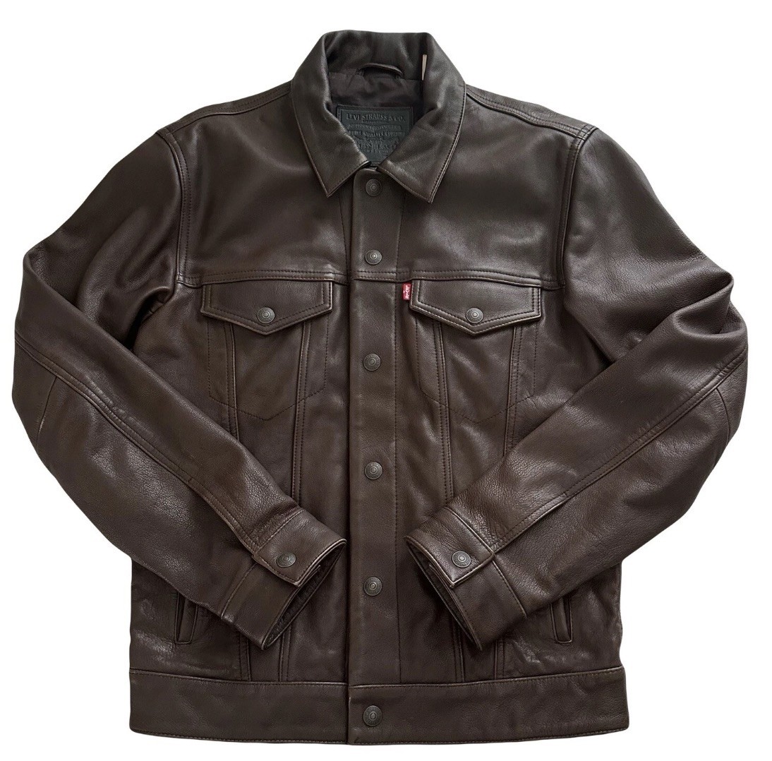 🔥Levi's Big E Brown Bovine Leather Jacket (Size S)🔥 | eBay