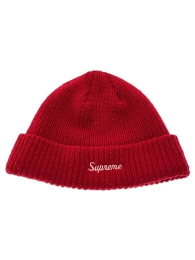 Casquette tricot suprême sans acrylique rouge uni homme Rn101837 AER97