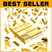 Biodegradable Gold Confetti Paper - 2.2lbs Bulk for Eco-Friendly Celebrations