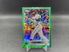 2022 Topps Chrome Logofractor Bryan De La Cruz Refractor Green RC # /99 Marlins