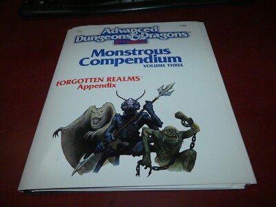 TSR AD&D 2nd Ed MC3: Monstrous Compendium Volume Three: Forgotten Realms: Comple