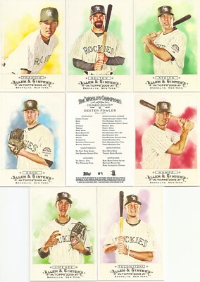 2009 Topps A&G Allen & Ginter Colorado Rockies Complete Team Set (8)