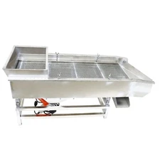 Electric Linear Vibrating Screen 6mm&3mm Double Screen Sieve Machine Sifter 110V