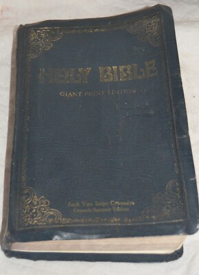 Holy Bible KING JAMES Version GIANT PRINT Crusade Sponsor Edition 1973 ...