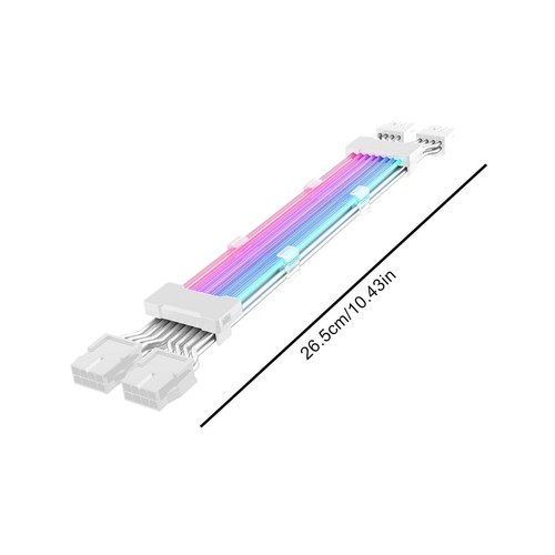 Computer ARGB Powe Supply Extension Cable Kit ATX 24PIN 2/3*8PIN Colorful Cable - Picture 8 of 15