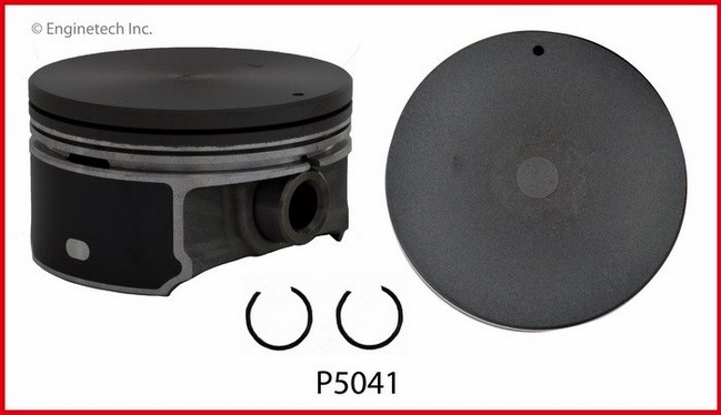 020 Over Coated Flat Top Pistons Set for 2002-2008 Chevrolet