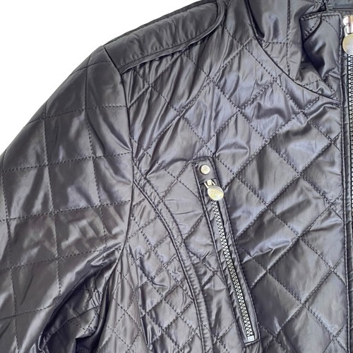 ROZ & ALI Womens S Quilted Puffer Jacket Mid Length Coat Lightweight Full Zip - Bild 17 von 24