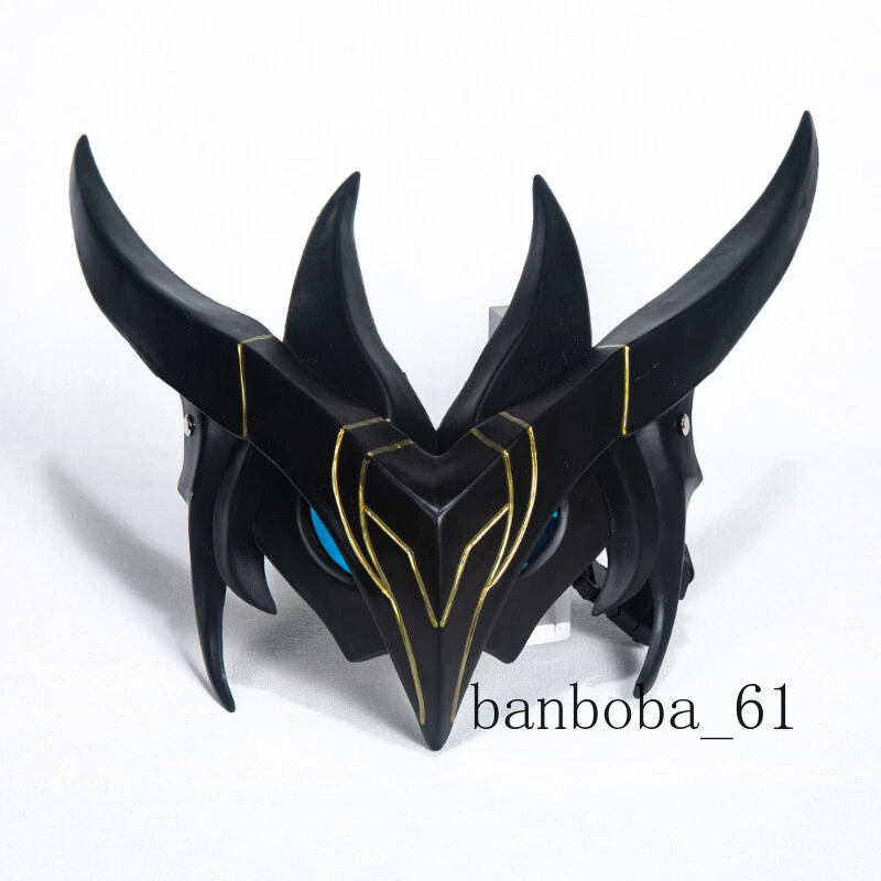 League Of Legends Yone Mask Resin Cosplay Accessory Halloween Emit Light Party - Image 4 of 4