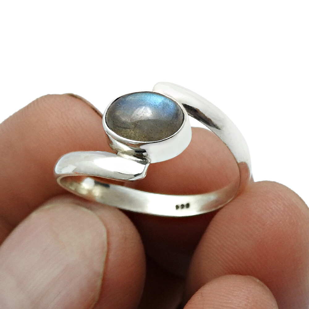 10 pezzi di labradorite e pietra di luna con pietre preziose in argento