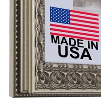 Custom Matted Picture Poster Frame  Mat 1-3/8" Silver French 3210 16x20 24x36