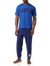 Chelsea F.C. Mens Cotton Pyjamas Chelsea PJs Official Merchandise