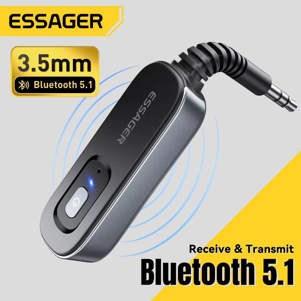 Essager Bluetooth 5.1 Audio Receiver/transmitter- 3.5mm Aux,mic,wireless Adapter