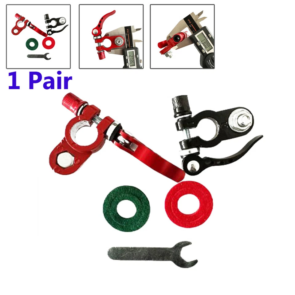 Kit de conectores de braçadeira de cabo 1 par de terminais de bateria poste superior de carro automotivo 12V - Imagem 2 de 4