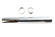 18" Exhaust Heat Shield Chrome for Harley Davidson by V-Twin fits 2" pipes
