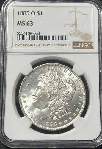 1885 O MORGAN S$1~90% SILVER~NGC MS63~BRIGHT LUSTER~U.S. COLLECTABLE/INVESTMENT