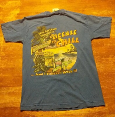 Jimmy Buffett Margaritaville Graphic T-Shirt Men's S Blue Cayman Islands 2002