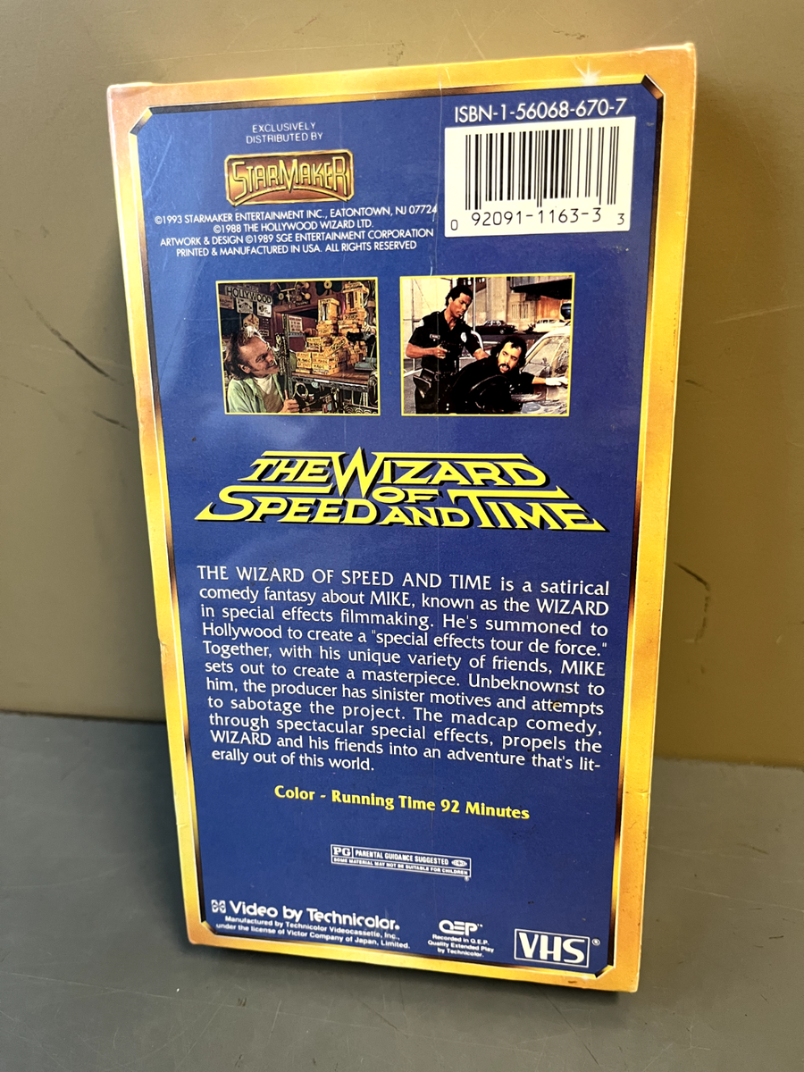 The Wizard of Speed and Time (VHS) 1993 StarMaker, New & Sealed