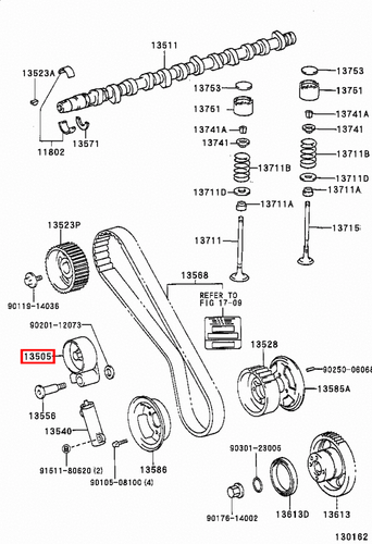 Genuine LandCruiser HZJ75 HZJ73 HZJ70 1HZ Timing Belt Idler Tensioner Pulley - Picture 5 of 12