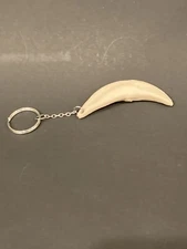 71mm Left Or Right Wolf Fang Keychain | Teeth | Wolf Canine Keychain