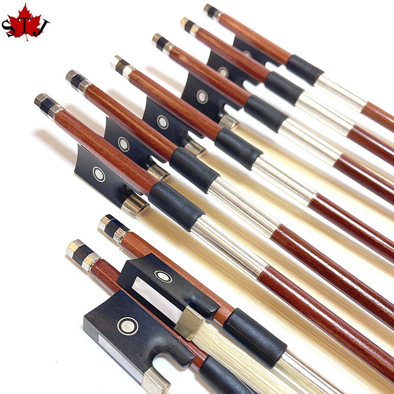 10pcs High Quality Student Brazilwood Violin Bow in 4/4 Size Balanced Straight
