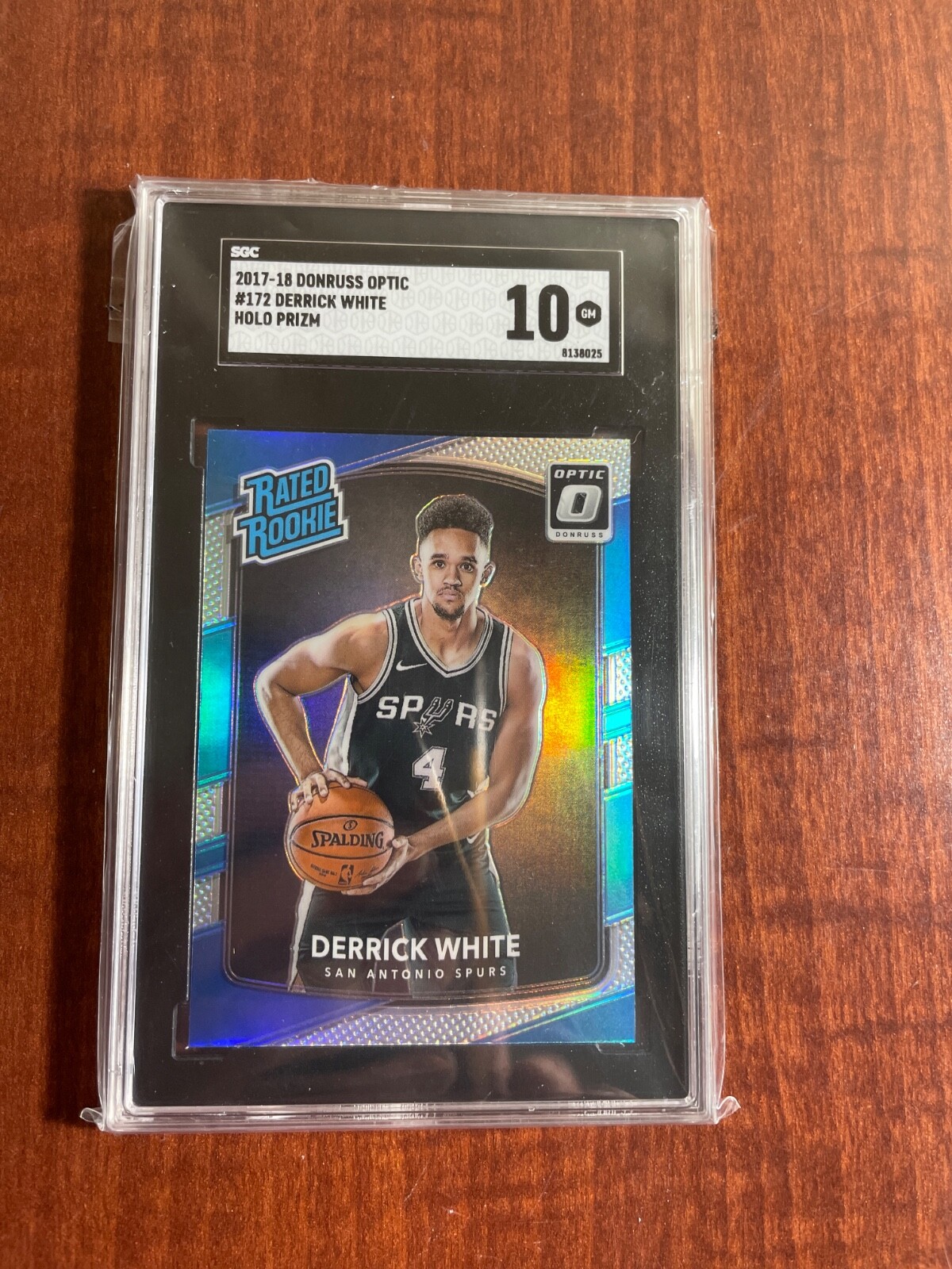 2017 Panini Optic Rated Rookie Holo Derrick White SA Spurs No  172  Sgc 10 Gem