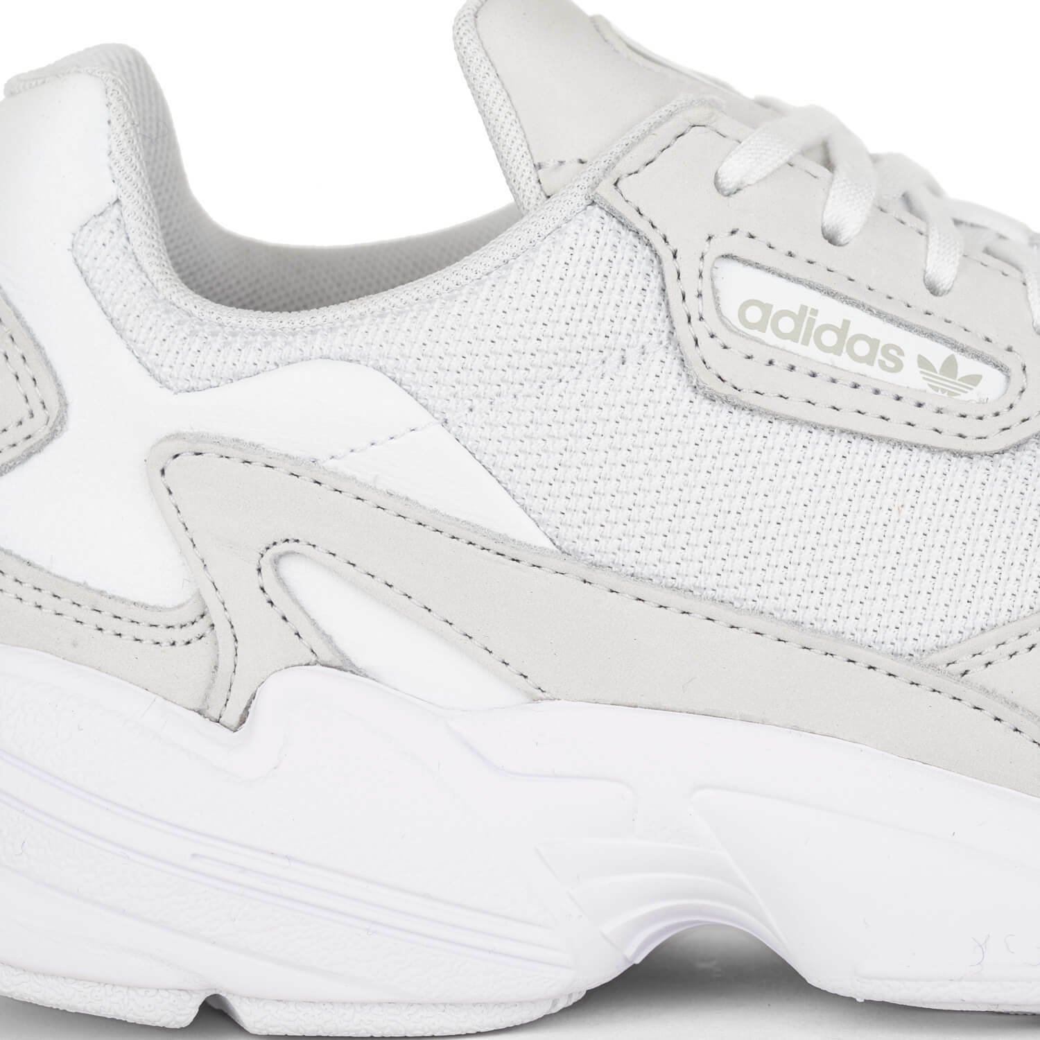 adidas falcon triple white