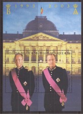 Belgium - Sheet - 2003 - COB BL105** - SCOTT 1969 - Baudouin and - MNH -