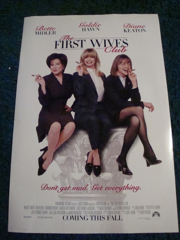 THE FIRST WIVES CLUB - MOVIE POSTER WITH BETTE MIDLER GOLDIE HAWN & DIANE KEATON