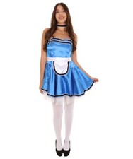 Women s French Maid Costume Uniform Costumes Royal Blue HC-1378