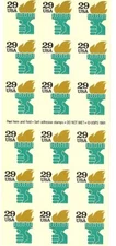 USA BOOKLET SC# 2531Ae LIBERTY TORCH 29c. ATM DISPENSED - 18 S.A. MNH - NO PL#
