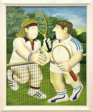 Beryl Cook, Tennis, 1998 Signed Limited Edition Serigraph Print, 94/300 Framed