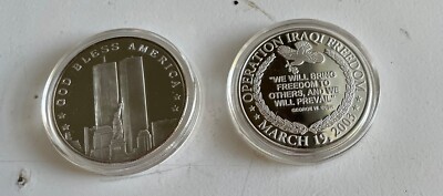 2003 Operation Iraqi Freedom 1 oz .999 Fine Silver Round Twin