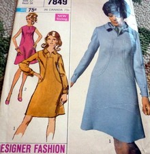 LOVELY VTG 1970s DRESS Sewing Pattern 12/34