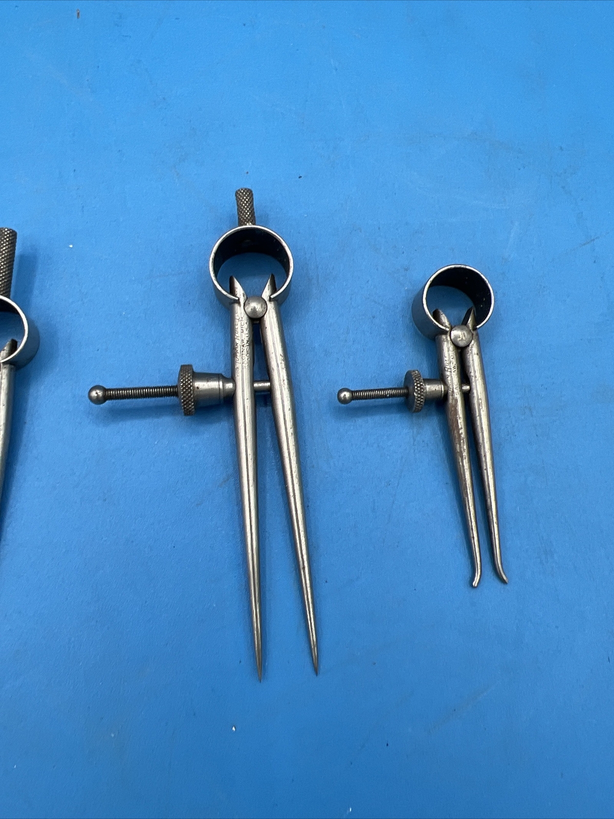 Lufkin Rule Co LOT 5pc Calipers Dividers Inside Machinist Woodworking