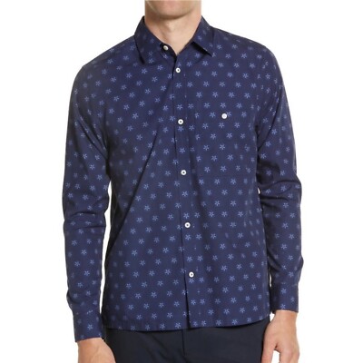 Ted Baker Ilenka Cotton Long Sleeve Floral Geo Print Shirt Size 4/ L