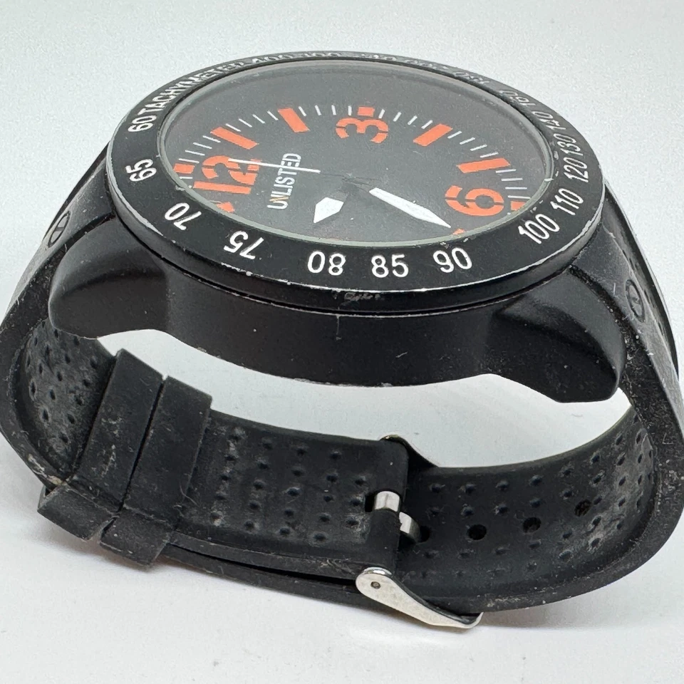 Reloj de Cuarzo Kenneth Cole Hombre Negro Grande 54mm Goma Analógico Batería Nueva Sin Listar Foto 3 de 4