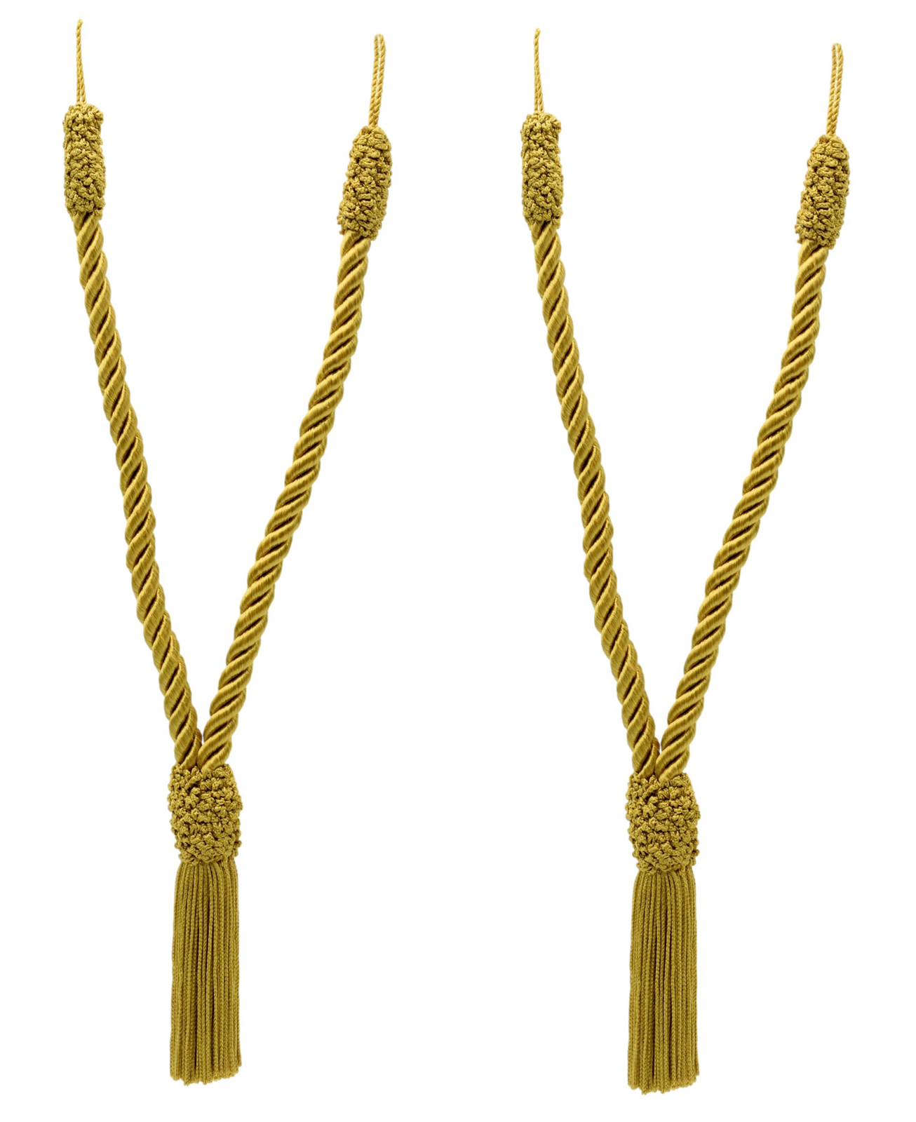 DÉCOPRO Tassel Tieback, Style# TBCT04, Color# D05 - Brass Gold [Set of 2]