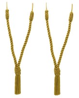 DÉCopro Quaste Zugband, Stil # TBCT04, Farbe #D05 - Messing Gold [ Set Mit 2]