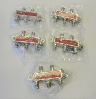 (5 Pack) CommScope SV-4G Digital Cable 4 Way Splitter SVI 5-1002 MHz Coax 4-Way