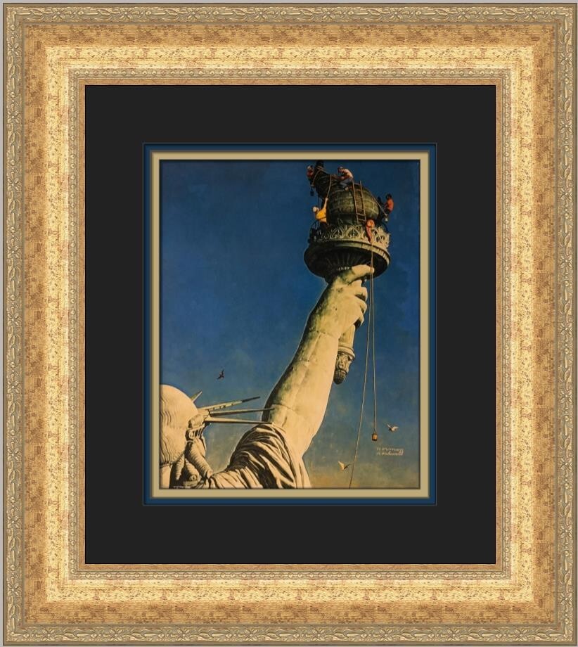 Norman Rockwell Statue of Liberty Custom Framed Print | eBay