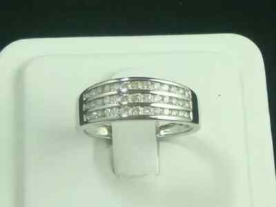 2Ct Round Cut Lab Created Diamond Wedding Band Ring in 14K White Gold Plated