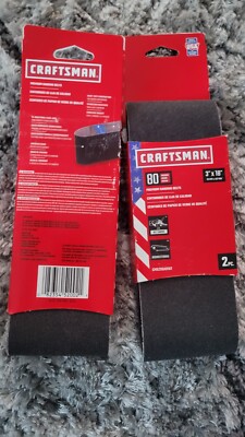 CRAFTSMAN 3 in. x 18 in. Sanding Belt 80 Grit CMXZXGA9102 2PC (LOT