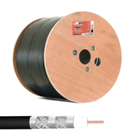 Koaxialkabel 500M 135Db 5-Fach Sat Antennenkabel Koax Kabel 7Mm Kupfer Schwarz