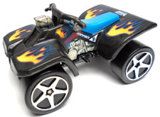 2008 HOT WHEELS ATV #8 DESERT RACE 1000 SUPPORT BLACK 2 1/8" 4 WHEELER W/ FLAMES
