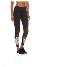 NUOVI LEGGINGS ZELOS NERI FLOREALI TRASPARENTI TAGLIA L 48€