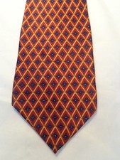 GIANFRANCO RUFFINI MENS TIE RED BLUE GOLD 59 X 3.75